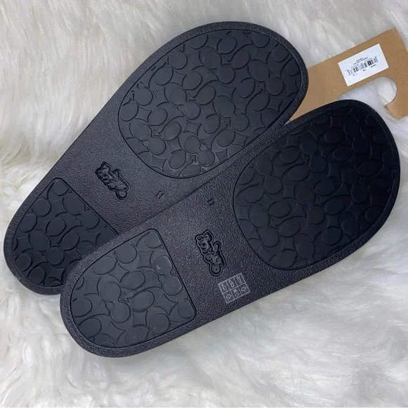 Coach woman size 11 Peanuts Udele Sport Slide Signature Canvas With Snoopy New - Picture 5 of 8